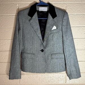 Evan Picone Petites Black and White Houndstooth Blazer